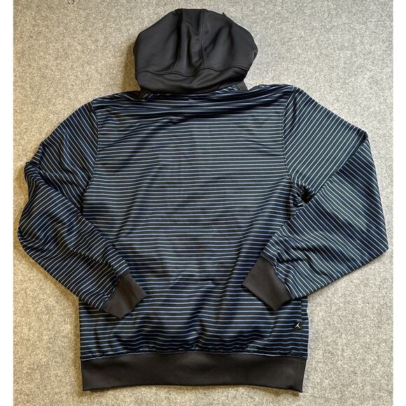 Air Jordan Hoodie Men's M Blue Striped Melo Dri Fit Nike Rep Drawstring - Picture 2 of 13